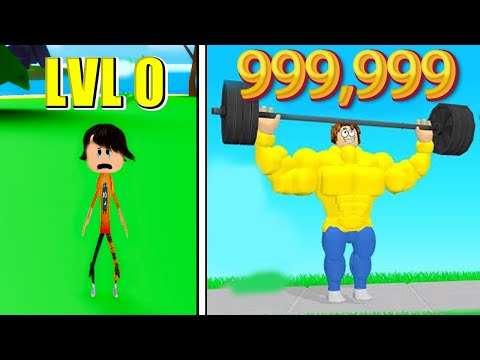 სუპერ კუნთები მაქვს Get Huge Simulator roblox ubralod noobi